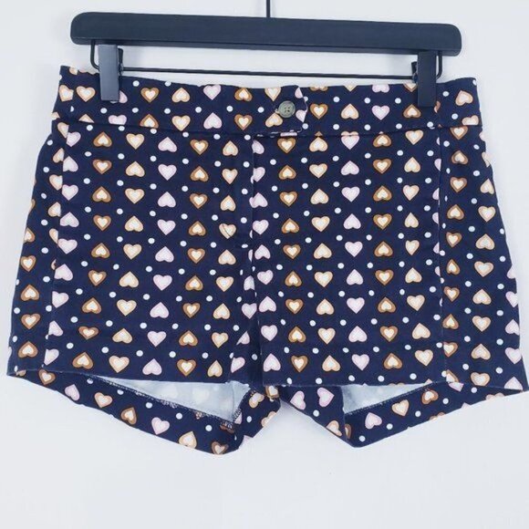 J. Crew Stretch Chino Heart Dot Print Shorts Hearts Love Summer Chino Preppy 0 - Picture 3 of 16